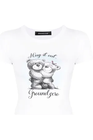 Ground Zero Sweat en coton à slogan imprimé