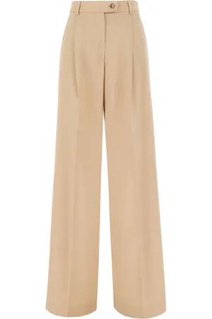 Sportmax Pantalon en laine vierge à coupe ample