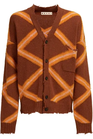 Marni Cardigan en laine vierge à motif géométrique