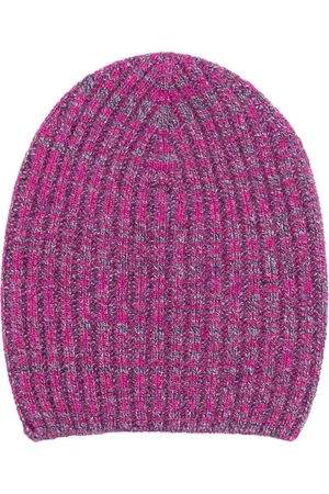 Barrie Bonnet en cachemire chiné à design nervuré