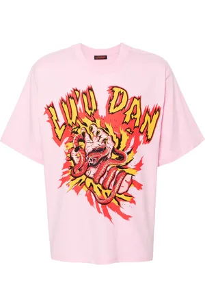 LU’U DAN T-shirt en coton à imprimé graphique