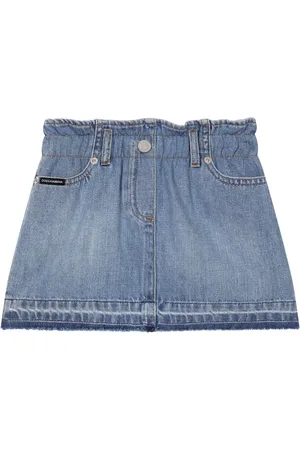 Dolce & Gabbana Jupe en jean à plaque logo