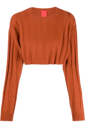 Cashmere In Love Pull crop Remy en maille nervurée
