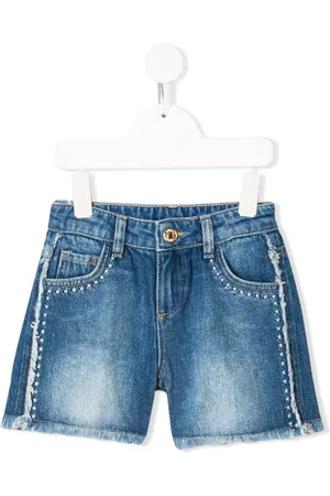Twin-Set Short en denim à détails brodés