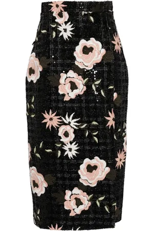 Elie saab Jupe en tweed à broderies