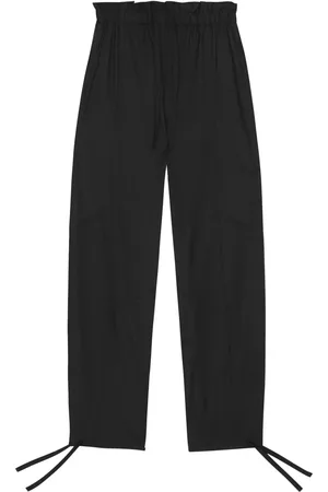 Ganni Pantalon à taille à lien de resserrage
