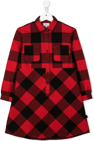 Woolrich Robe en coton biologique à carreaux