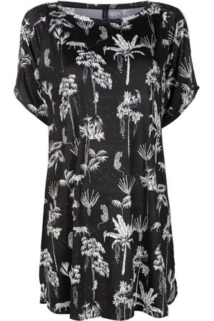 Lygia & Nanny Robe-tunique Allat à imprimé végétal