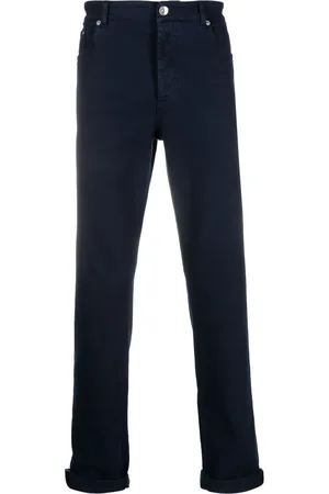 Brunello Cucinelli Jean droit à taille mi-haute