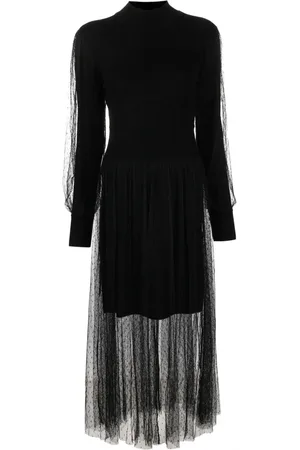 Twin-Set Robe en tulle à coupe mi-longue
