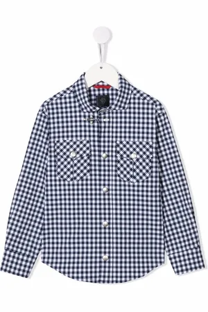 FAY Chemise évasée à carreaux vichy