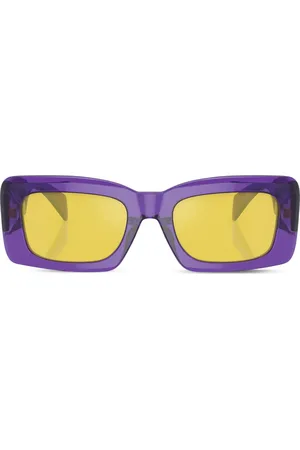 VERSACE Lunettes de soleil à monture rectangulaire Greca