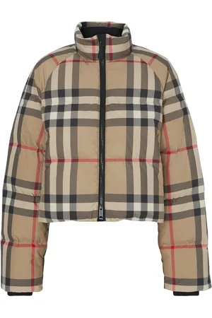 Burberry Doudoune crop à motif Vintage Check