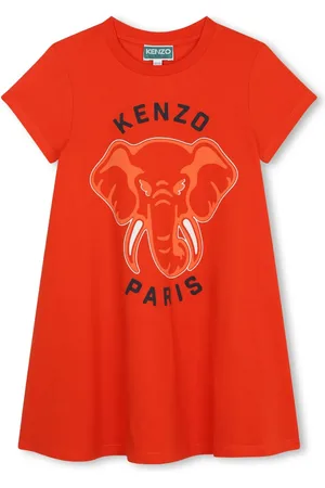 Kenzo Robe en coton biologique à logo imprimé
