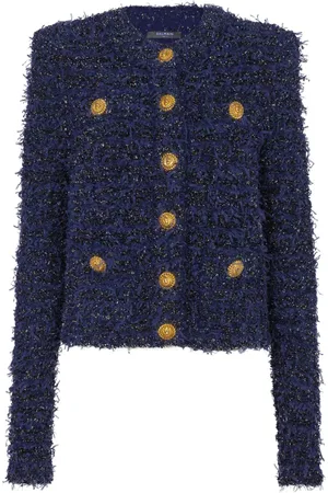 Balmain Veste en tweed à boutonnière
