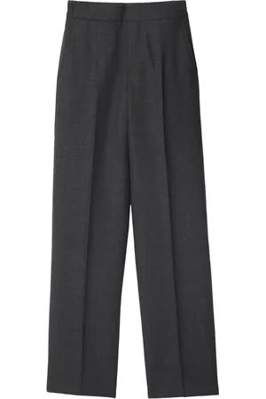 Burberry Pantalon en laine à coupe longue