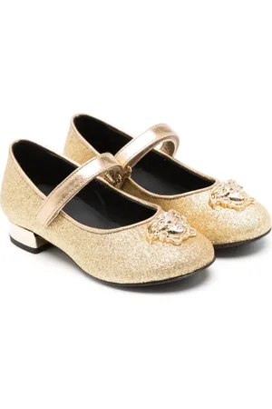 VERSACE Ballerines en cuir à plaque Medusa