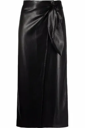 Nanushka Jupe portefeuille en cuir vegan