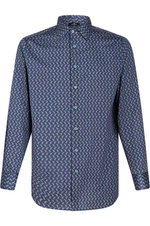 Etro Chemise en coton à imprimé cachemire