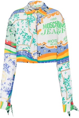 Moschino Chemise imprimée à détail noué