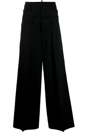 Dsquared2 Pantalon ample en laine mélangé à design superposé