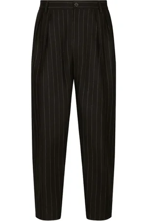 Dolce & Gabbana Pantalon fuselé en laine à fines rayures