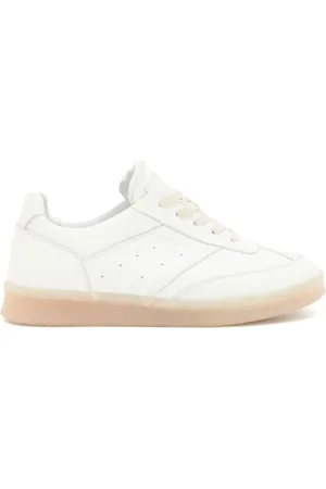 Maison Margiela Baskets en cuir à logo cousu
