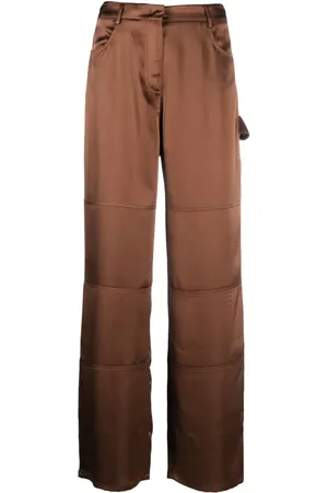 BLANCA Pantalon en satin à coupe droite