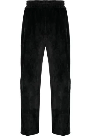 GCDS Pantalon en velours à logo brodé