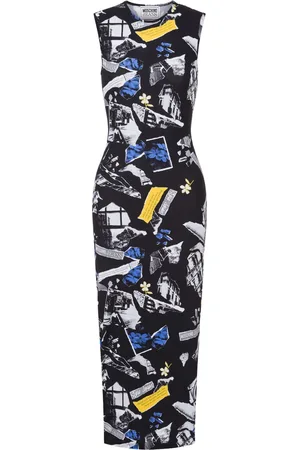 Moschino Robe mi-longue à imprimé graphique