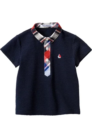 Familiar Polo en coton à col contrastant