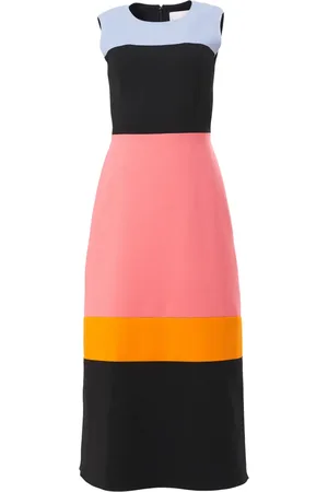 Carolina Herrera Robe mi-longue colour block à design sans manches