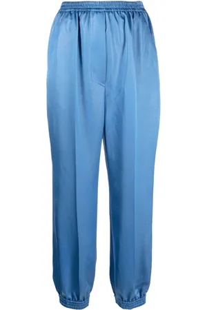 Nanushka Pantalon satiné à coupe fuselée