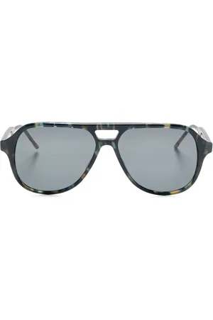 Thom Browne Lunettes de soleil à monture pilote