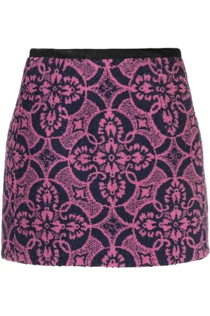 Marine Serre Minijupe Towels à motif en jacquard