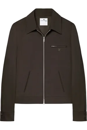 Courrèges Veste Signature Retro à logo brodé