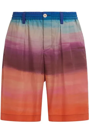 Marni Short plissé en coton à imprimé cachemire