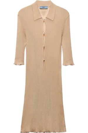 Prada Robe courte en maille nervurée