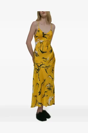 ROSETTA GETTY Robe-nuisette à imprimé Painted Birds