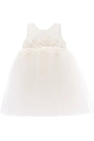 Tulleen Robe en tulle à fleurs appliquées