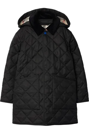 Burberry Veste matelassée à col en velours côtelé