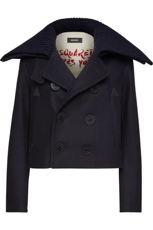 Dsquared2 Caban crop à boutonnière croisée