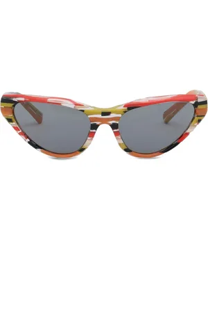 Marni Lunettes de soleil Spacey Stripey Mavericks à monture papillon