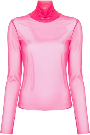 Patrizia Pepe T-shirt en résille à col roulé