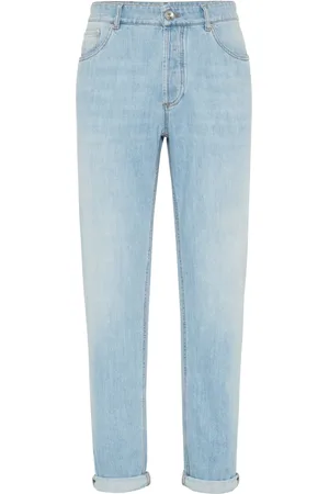 Brunello Cucinelli Jean en coton à coupe slim