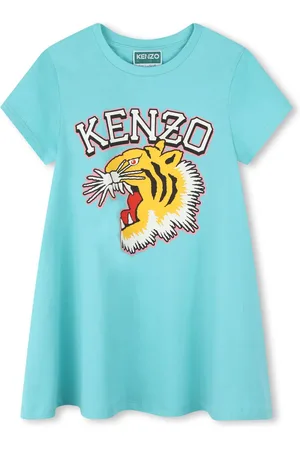 Kenzo Robe en coton à imprimé Tiger Head