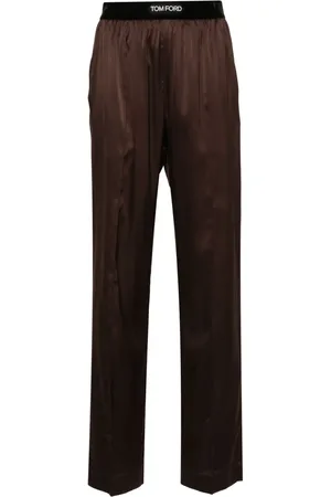 Tom Ford Pantalon en soie à coupe droite