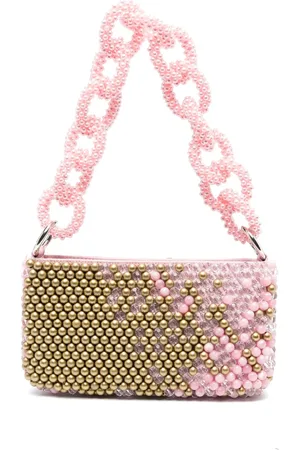 GERMANIER Sac porté épaule à ornements de perles