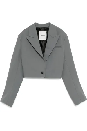 Nanushka Blazer crop à coupe ample