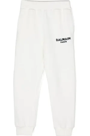 Balmain Pantalon de jogging en coton à logo imprimé